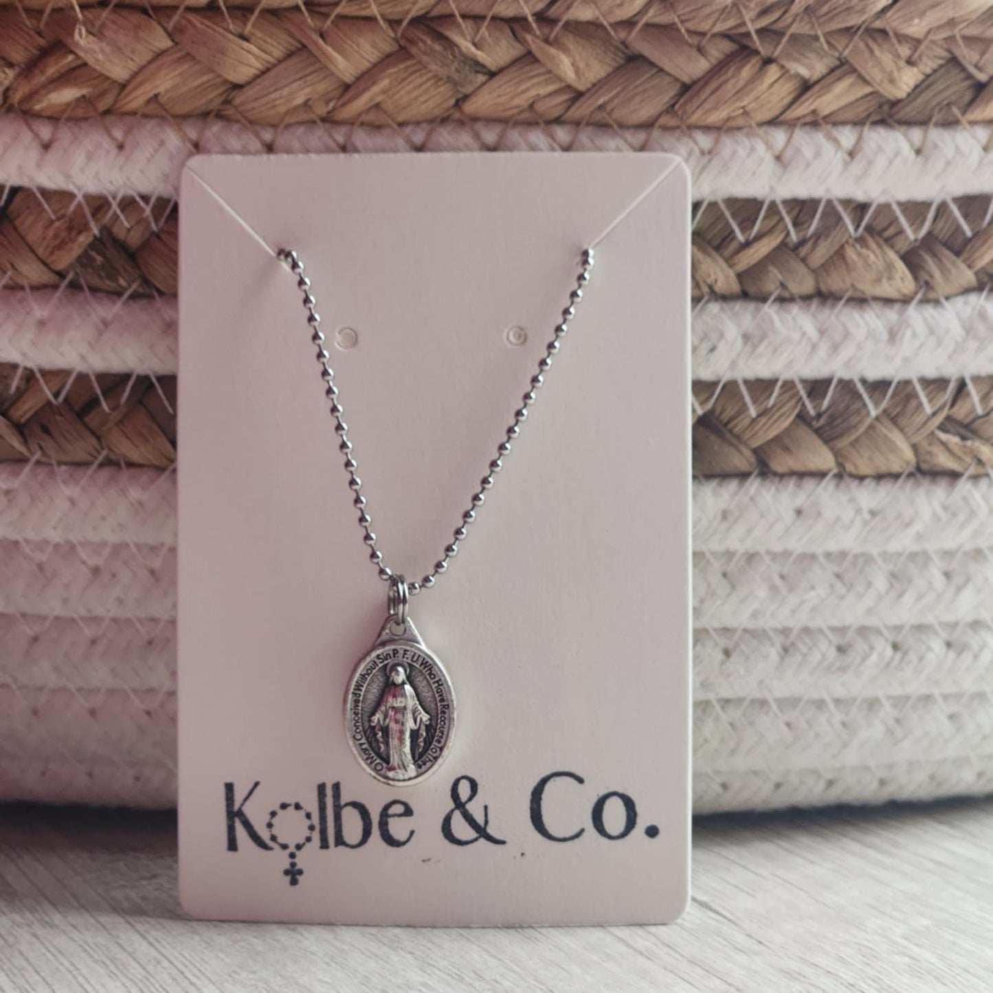 Small Ball Chain Catholic Necklaces