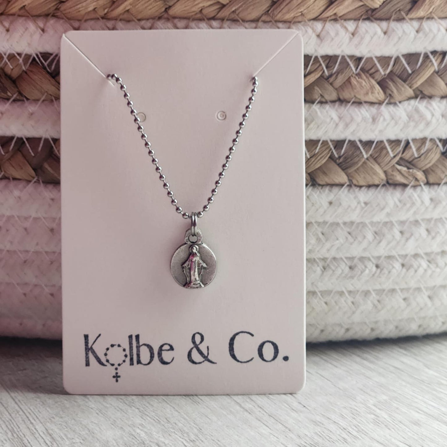Small Ball Chain Catholic Necklaces