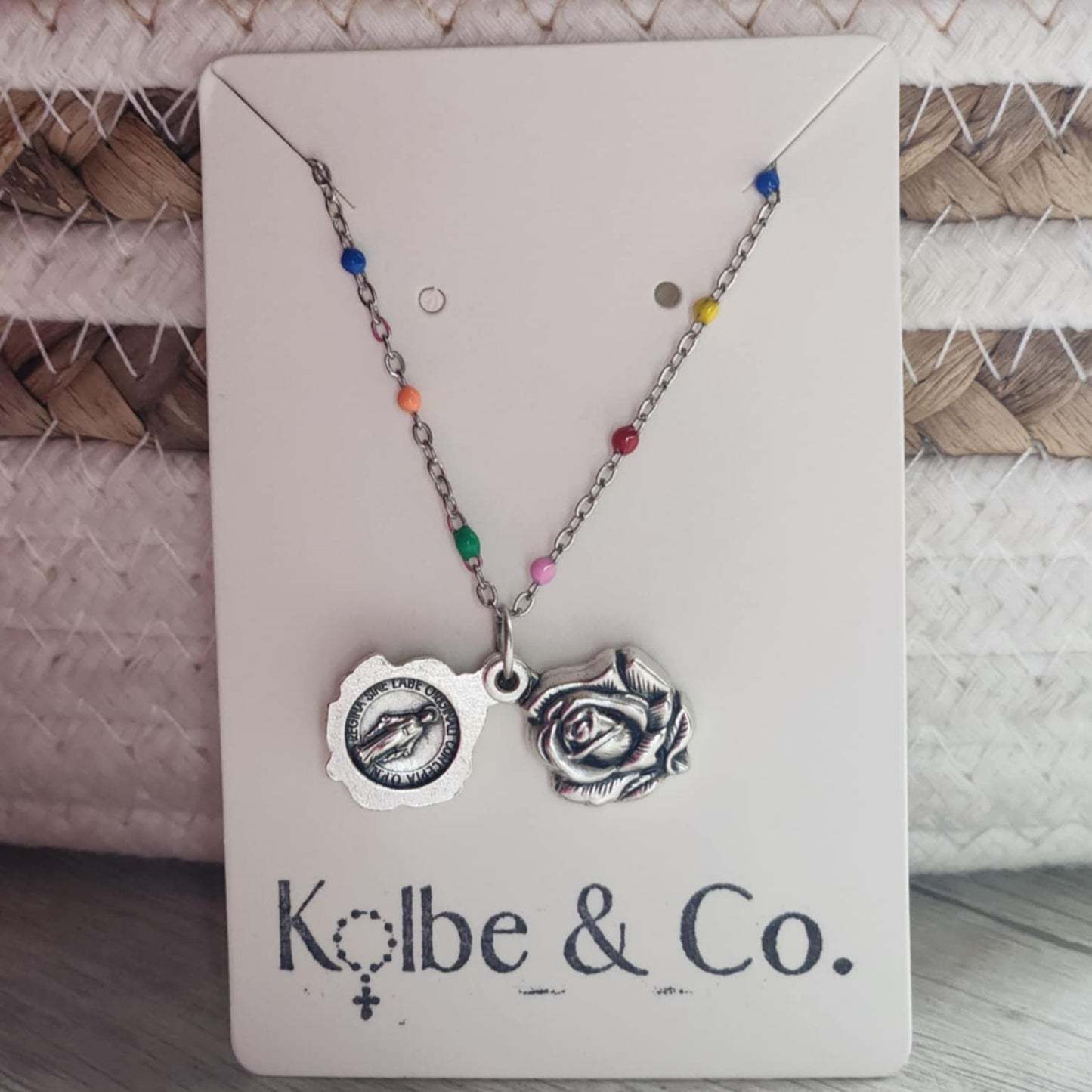 Girl's Catholic Necklace (Silver)