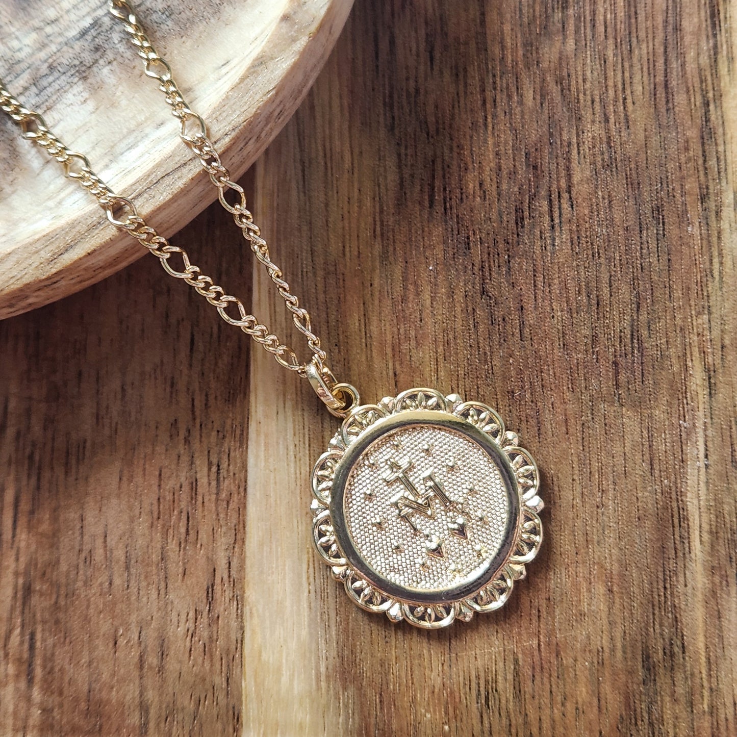 Gold Filled Miraculous Medal (Scalloped)
