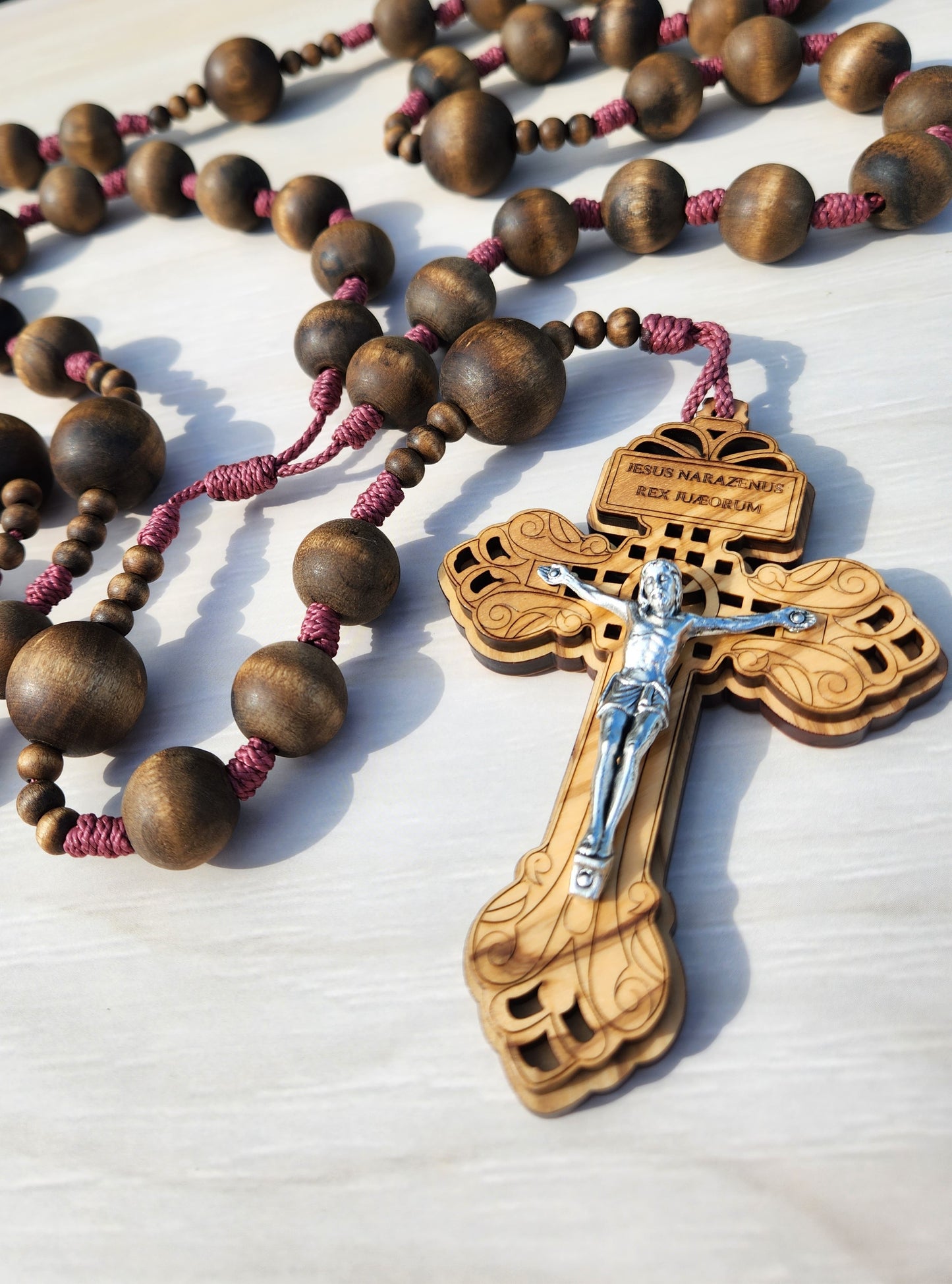 Wall Rosary -- Espresso Beads