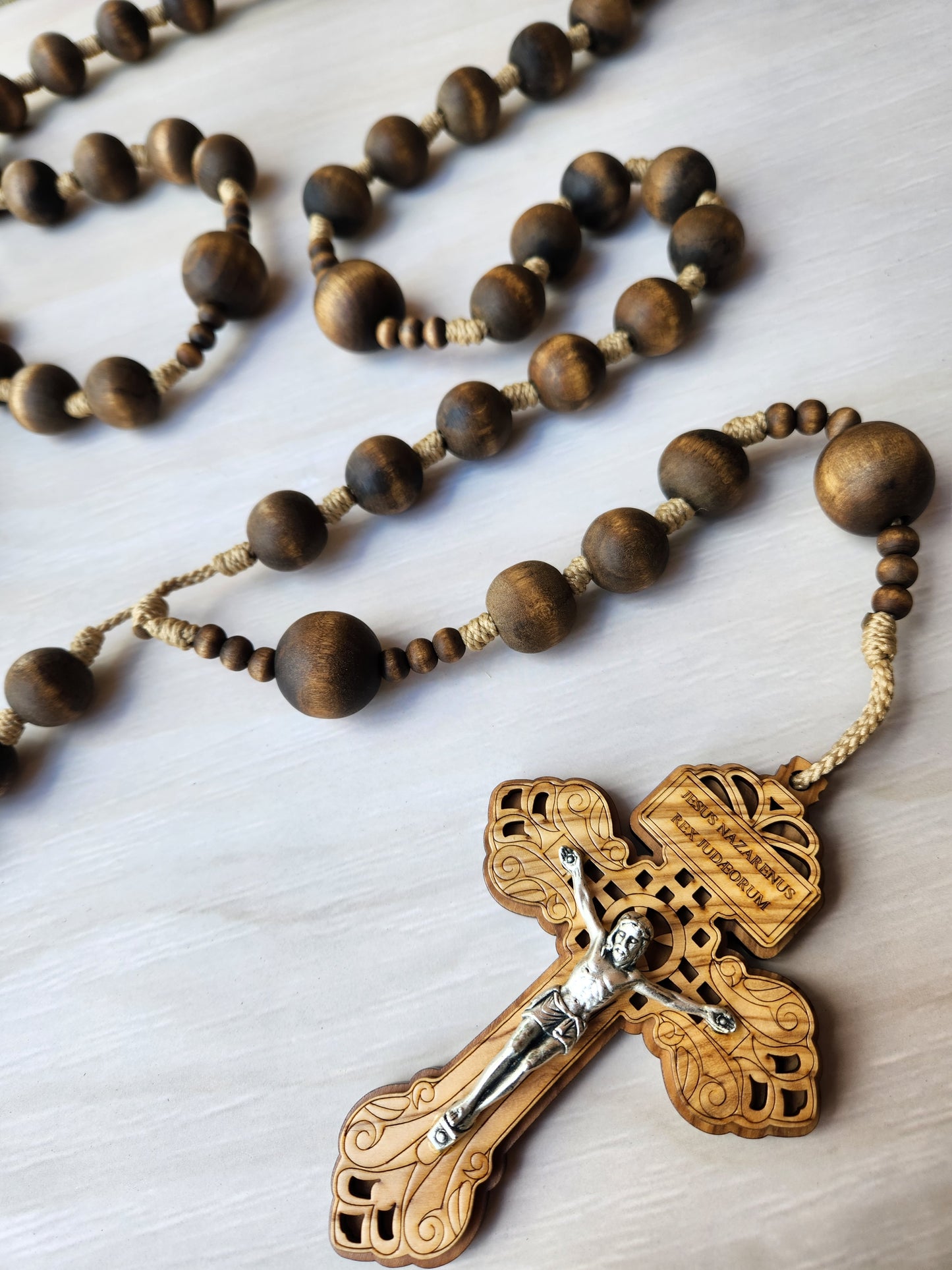 Wall Rosary -- Espresso Beads