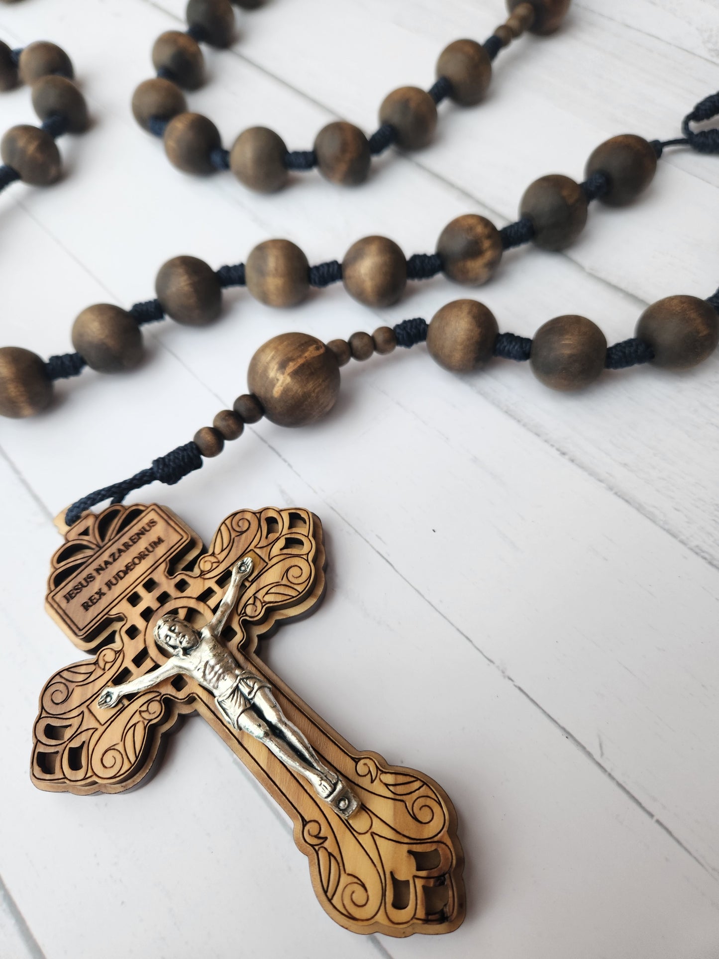 Wall Rosary -- Espresso Beads