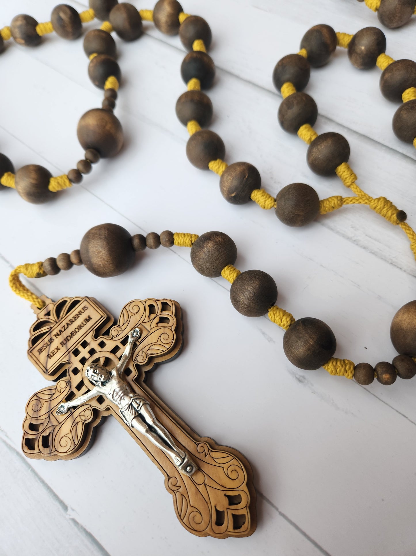 Wall Rosary -- Espresso Beads