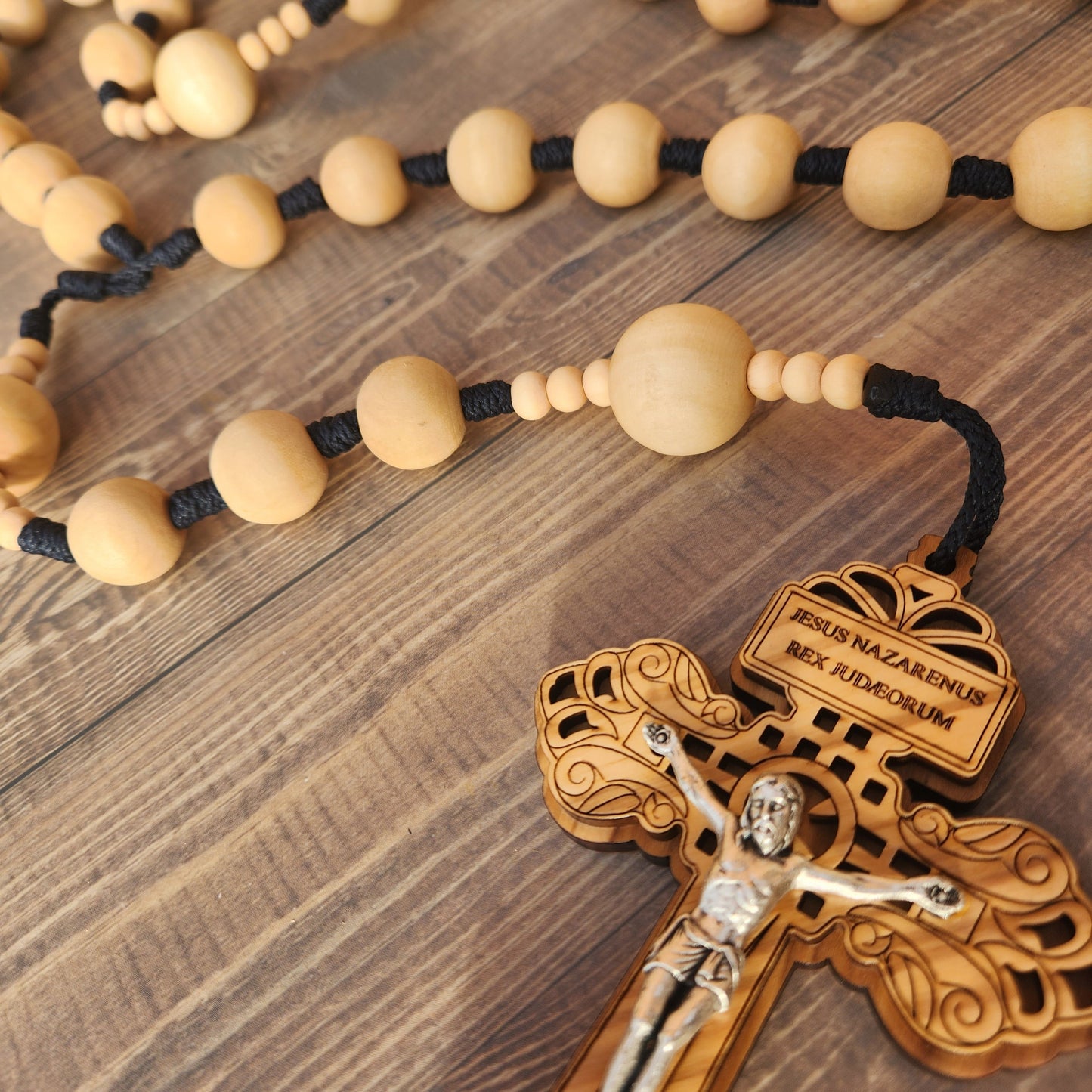 Wall Rosary -- Blonde Beads