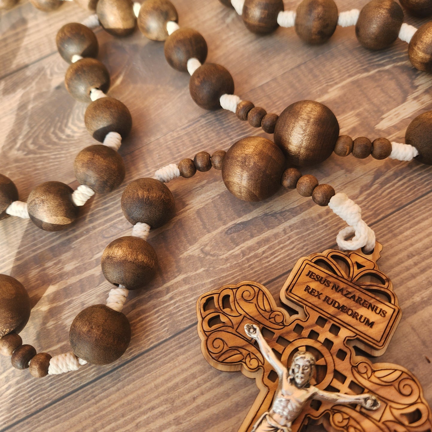 Wall Rosary -- Espresso Beads
