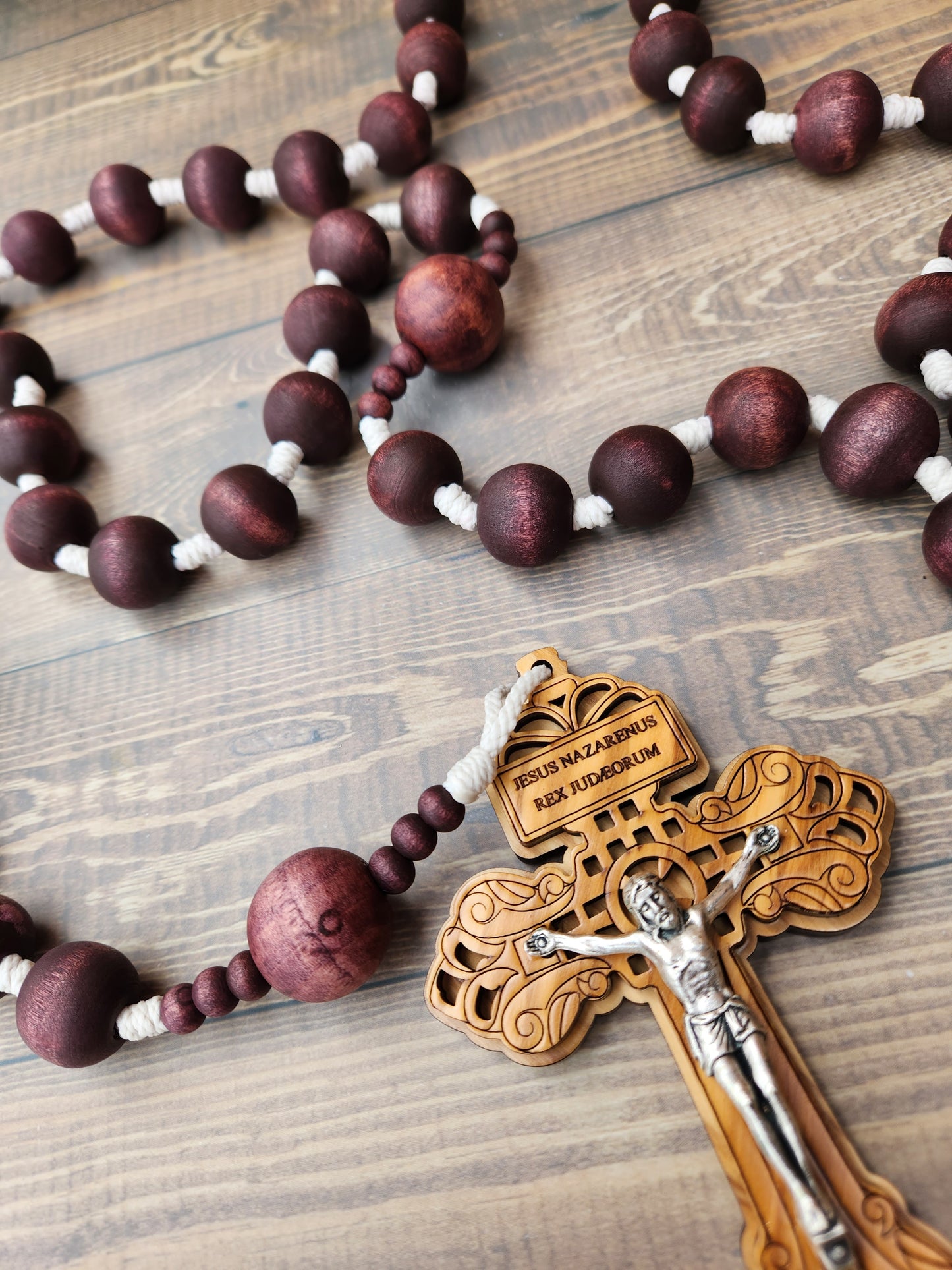 Wall Rosary -- Cherry Beads