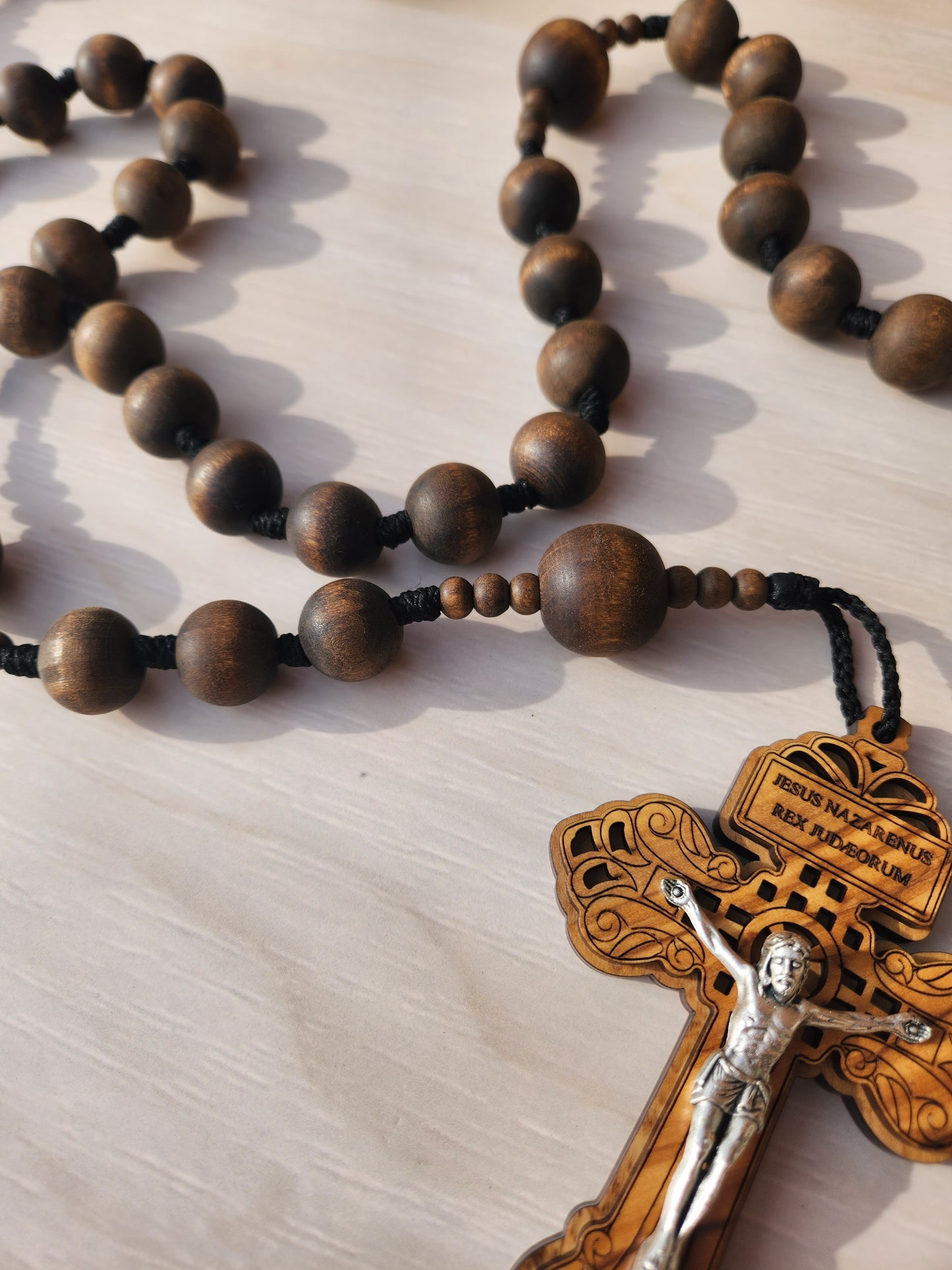 Wall Rosary -- Espresso Beads