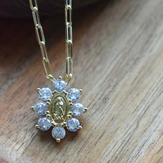 Crystal Mary Necklace