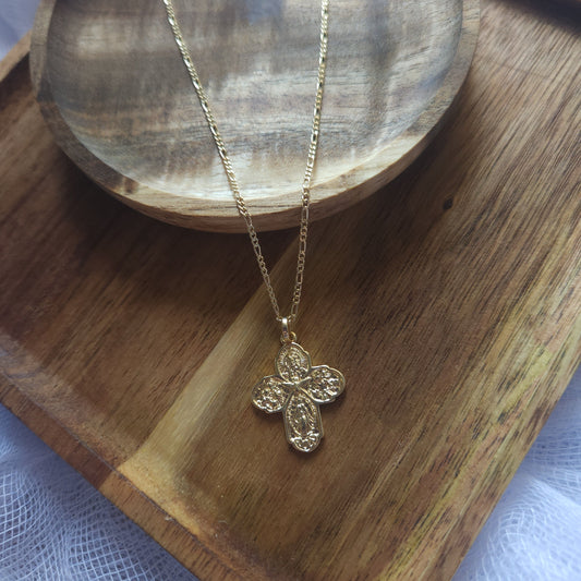 Gold Filled 4-Way Cross Necklace