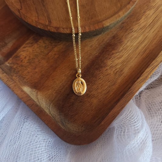 Gold Filled Miraculous Medal Necklace