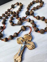 Wall Rosary -- Espresso Beads